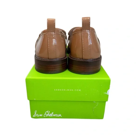 SAM EDELMAN Christy Patent Leather Loafers Camel Gold Size Women 8.5 M $150 MSRP - Picture 11 of 16